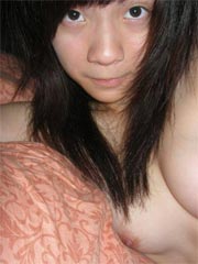 Lovely Asian amateur teen shares her private photos of her naked