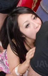 Kinky and horny brunette Asian Nana Kunumi gagging and banged