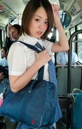 Schoolgirl Yuna Satsuki's asian blowjob and public fuck