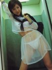 Cute Big Tits AV Idol Cute Japan Teen AV Star Aki Hoshino Schoolgirl Cosplay 040225