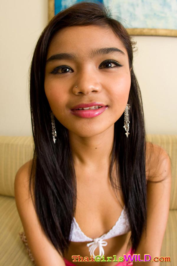 Petite Thai Teen - ThaiGirlsWild Panni Little petite Thai teen Panni strips down to show off  her amazing perky nipples