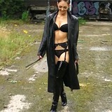 Girl In Leather Clothing